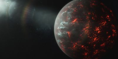 A volcanic exoplanet