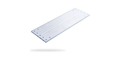 New flow cell slide on a white background